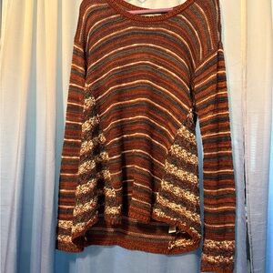 Striped Brown and Cream Women's Sweater